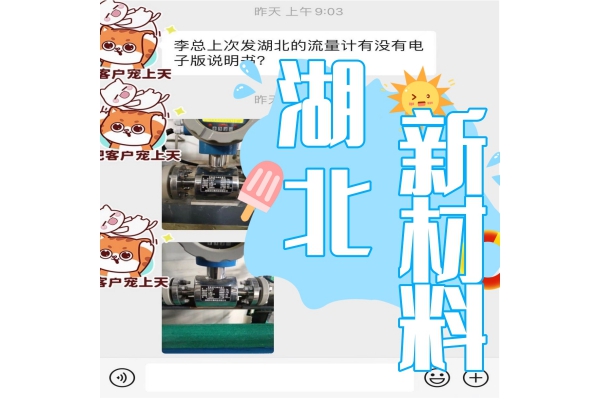 湖北某新材料公司定制的两台智能型电磁流量计
